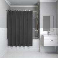 Штора для ванной IDDIS Promo P03PE18i11 200х180, темно-серая