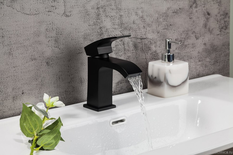 Смеситель для раковины Gappo G07-6 G1007-6 черный