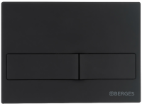Комплект Унитаз подвесной Berges Floe + Инсталляция Novum L5 с черной кнопкой смыва Soft Touch