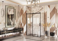 Душевой уголок Ambassador Benefit 19021205HB-80HB 160х80 см, профиль черный, стекло прозрачное