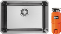 Комплект Мойка Omoikiri Omi 53-U/I Ultra Mini-IN нержавеющая сталь + Измельчитель Nagare slim 900