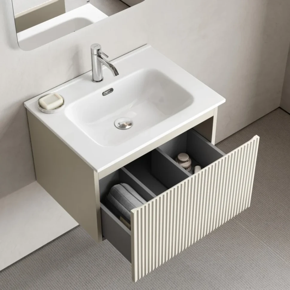 Тумба с раковиной Sancos Snob R 1.0 60 beige soft