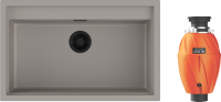 Комплект Мойка Omoikiri Sintesi 79-GR leningrad grey + Измельчитель Nagare 750