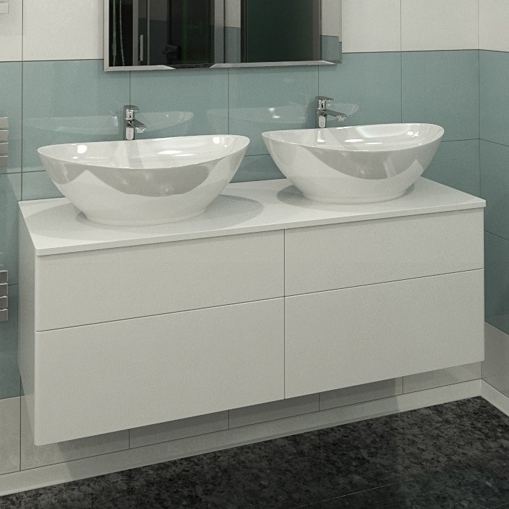 Мебель для ванной комнаты Orange Otto 130 белый глянец