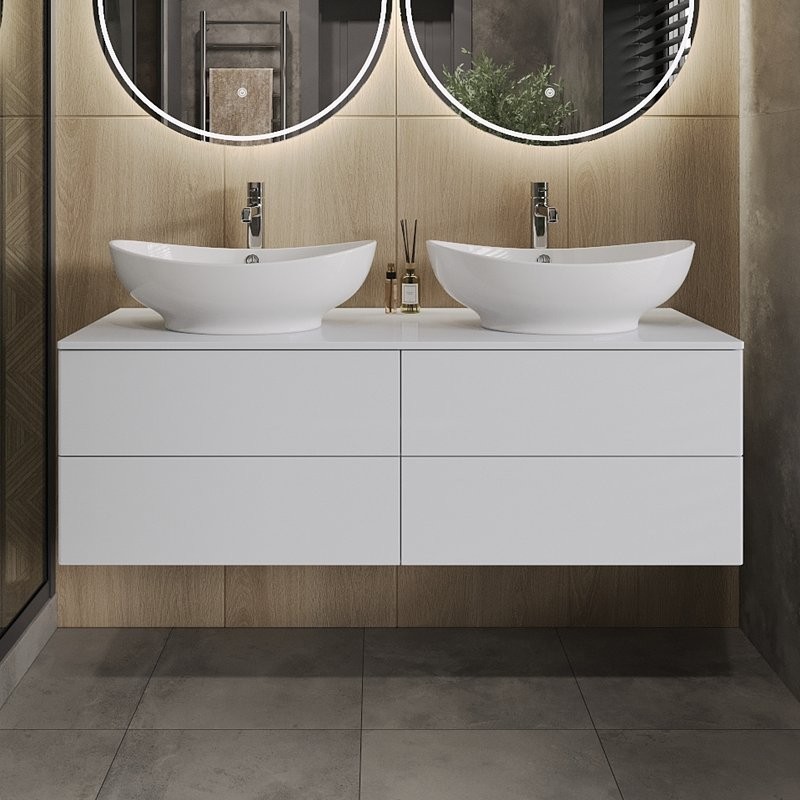 Мебель для ванной комнаты Orange Otto 130 белый глянец