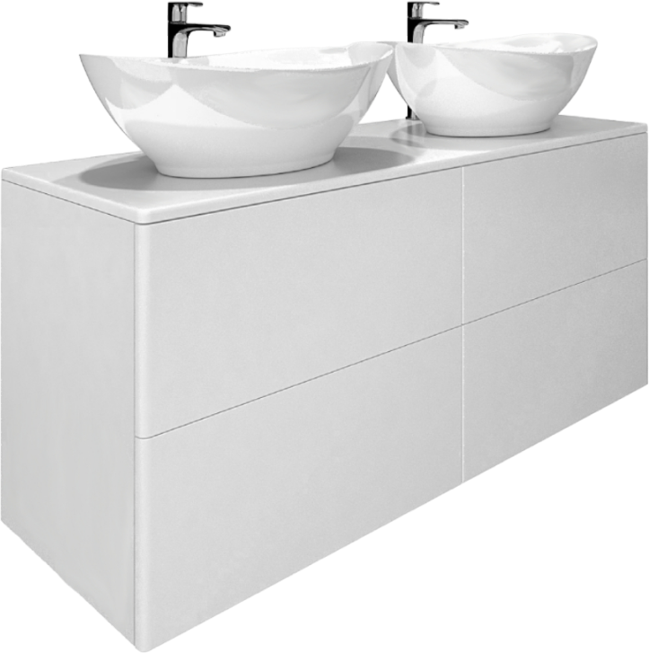 Мебель для ванной комнаты Orange Otto 130 белый глянец