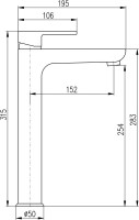 Смеситель для раковины Rav Slezak Vltava VT430.5CMAT черный