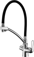 Комплект Мойка Mixline 548569 черный графит + Смеситель Lemark Comfort LM3070C с гибким изливом, хром, черный
