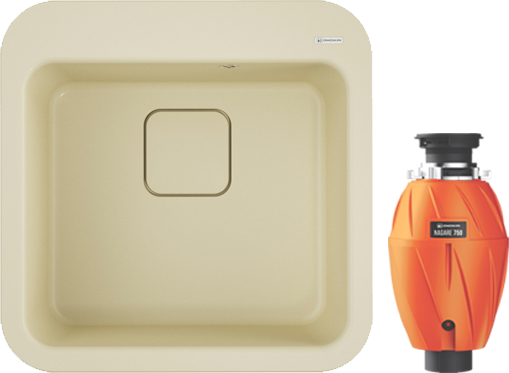 Комплект Мойка Omoikiri Tasogare 51 ваниль + Измельчитель Nagare 750