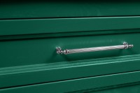 Мебель для ванной комнаты ValenHouse Эстетика 105 АС 100, зеленая, подвесная, ручки хром, раковина Модерн