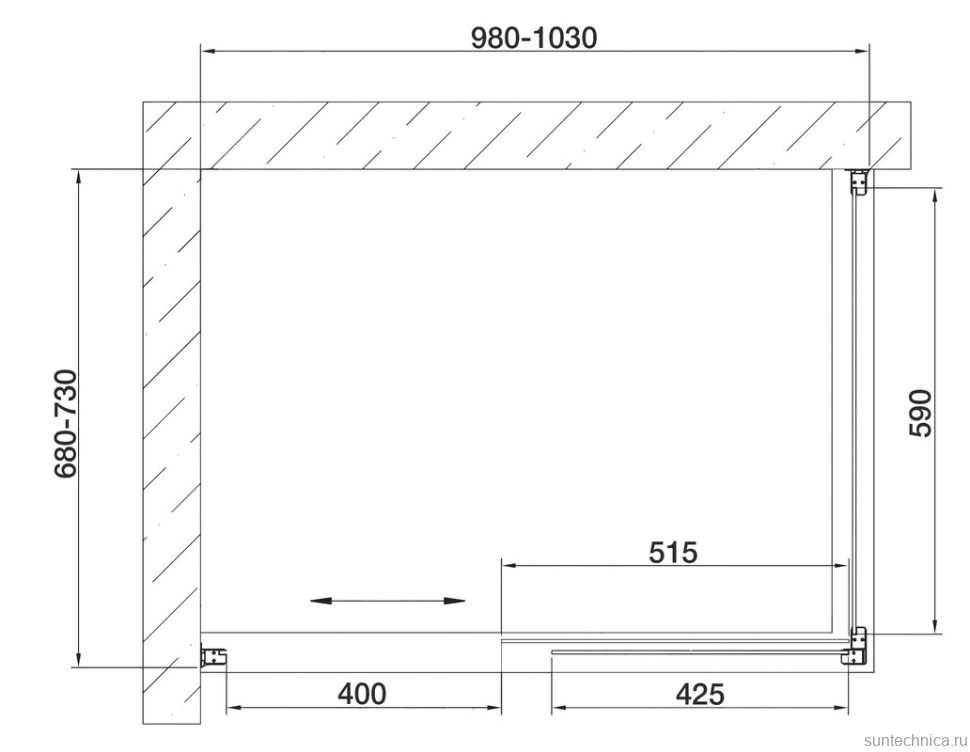 Душевой уголок Vegas Glass ZP+ZPV 100*70 07 01 профиль матовый хром, стекло прозрачное