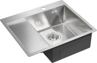 Комплект Мойка Paulmark Kroner PM225951-BSR брашированная нержавеющая сталь R + Измельчитель Intenso