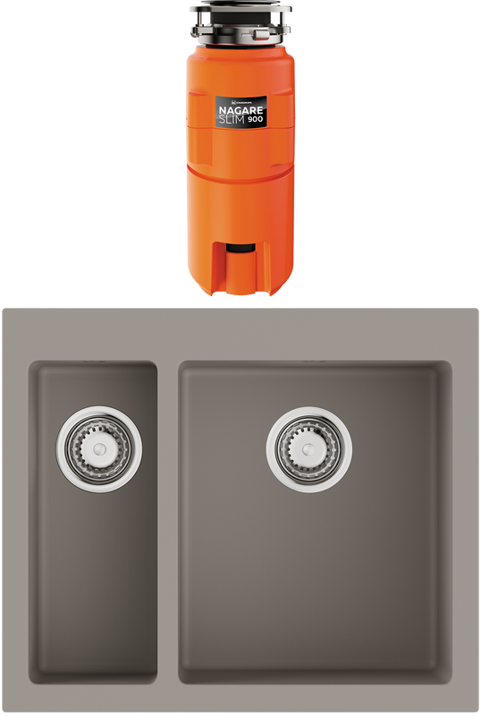 Комплект Мойка Omoikiri Bosen 59-2A-GR leningrad grey + Измельчитель Nagare slim 900