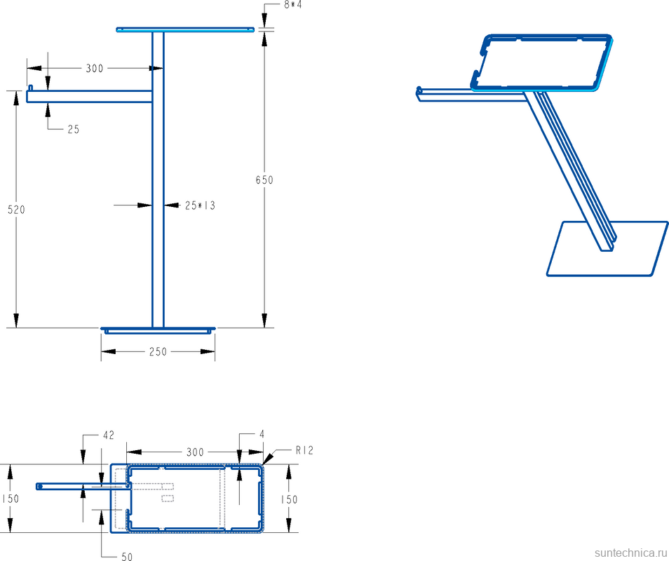 Стойка Boheme 10952-MG золото матовый