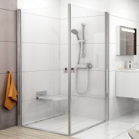 Душевой уголок Ravak Chrome CRV1-100+CRV1-100 Transparent, профиль блестящий