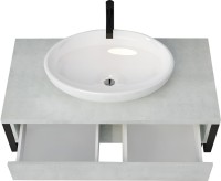 Тумба с раковиной 1MarKa Grunge Loft 90 бетон светлый