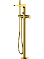 Напольный смеситель для ванны с душем Wasserkraft Sauer 7121 С ВНУТРЕННЕЙ ЧАСТЬЮ, глянцевое золото