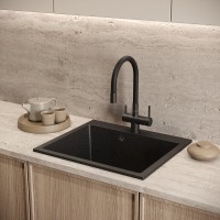 Мойка кухонная Domaci Болонья М-44-002 черная Мойка кухонная Domaci Болонья М-44-002 черная