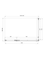 Душевой уголок Veconi Premium Alassio SP BB 140х90, профиль матовый черный, стекло тонированное