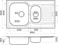 Комплект Мойка Omoikiri Kashiogawa 86-2 + Измельчитель Nagare slim 1250