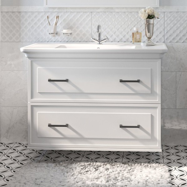 Тумба под раковину Sanflor Модена 105, подвесная, белая