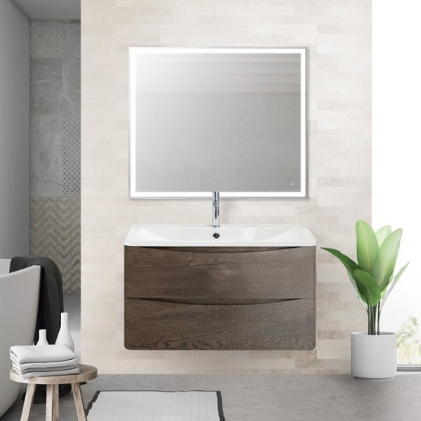 Мебель для ванной комнаты BelBagno Acqua 100 подвесная, robere nature grigio