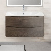 Мебель для ванной комнаты BelBagno Acqua 100 подвесная, robere nature grigio