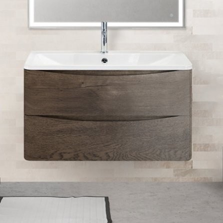 Мебель для ванной комнаты BelBagno Acqua 100 подвесная, robere nature grigio