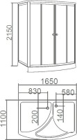 Душевая кабина Ceruttispa Lesina 8342 R с сауной
