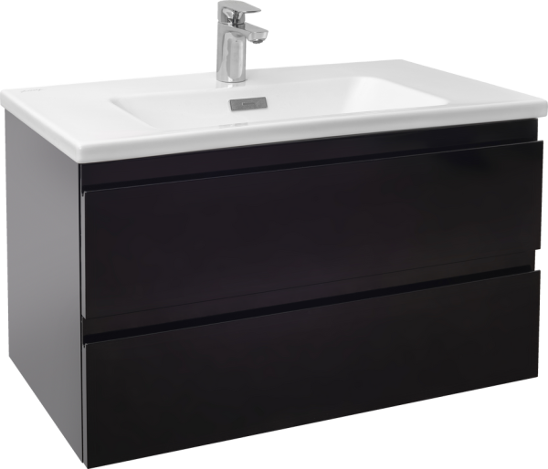 Тумба с раковиной Jacob Delafon Madeleine 80 черный матовый