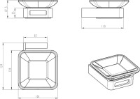 Набор Стакан Boheme Q 10944-NB + Мыльница 10943-NB
