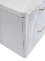 Мебель для ванной комнаты BelBagno Due 60 ручки матовый атласный никель, белый металлик