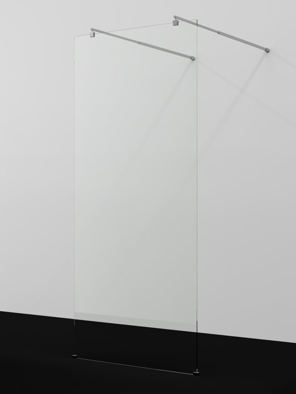 Душевая перегородка Wasserkraft Vechte 60W 60W46 110 см, стабилизатор хром, стекло прозрачное
