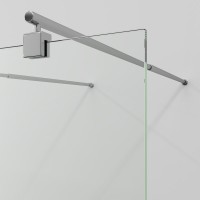 Душевая перегородка Wasserkraft Vechte 60W 60W46 110 см, стабилизатор хром, стекло прозрачное