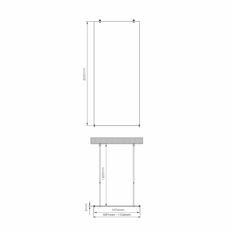 Душевая перегородка Wasserkraft Vechte 60W 60W46 110 см, стабилизатор хром, стекло прозрачное
