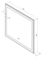 Зеркало CONTINENT Ledh Clamm 80х70 см, сенсорное, с антизапотеванием, с холодной подсветкой
