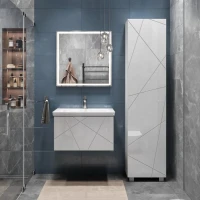Мебель для ванной комнаты Vigo Geometry 60 подвесная, белая, раковина Como 60