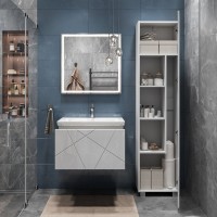 Мебель для ванной комнаты Vigo Geometry 60 подвесная, белая, раковина Como 60