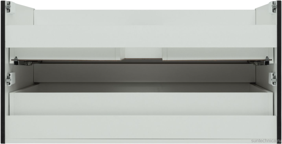 Тумба под раковину без столешницы Aquanet Вега 2.0 100 подвесная, черная матовая