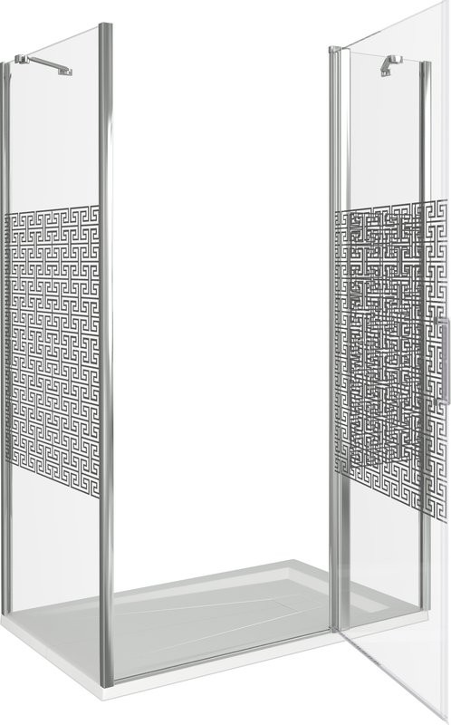 Душевой уголок Good Door Fantasy WTW+SP-F-CH 140x80 + очиститель для стекол