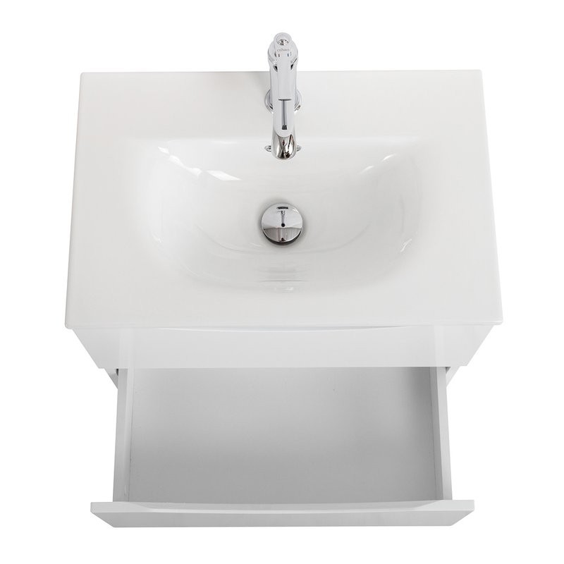 Тумба с раковиной BelBagno Marino-cer-mini 50 подвесная, bianco lucido