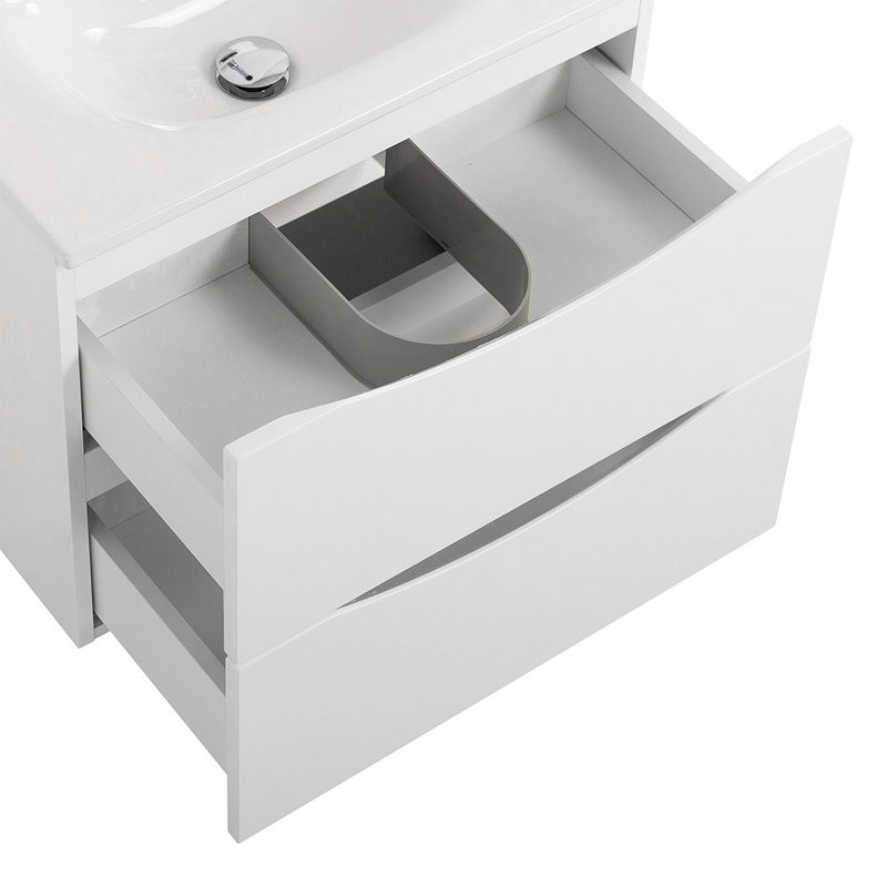 Тумба с раковиной BelBagno Marino-cer-mini 50 подвесная, bianco lucido