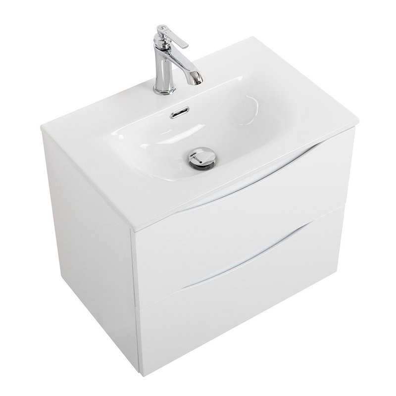 Тумба с раковиной BelBagno Marino-cer-mini 50 подвесная, bianco lucido