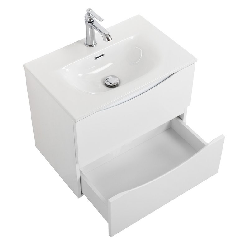 Тумба с раковиной BelBagno Marino-cer-mini 50 подвесная, bianco lucido