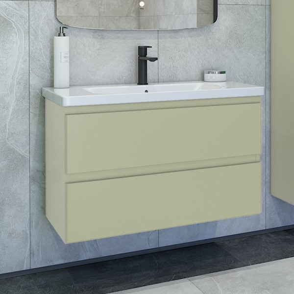 Тумба под раковину без столешницы Caprigo Forte 90 подвесная, фисташка