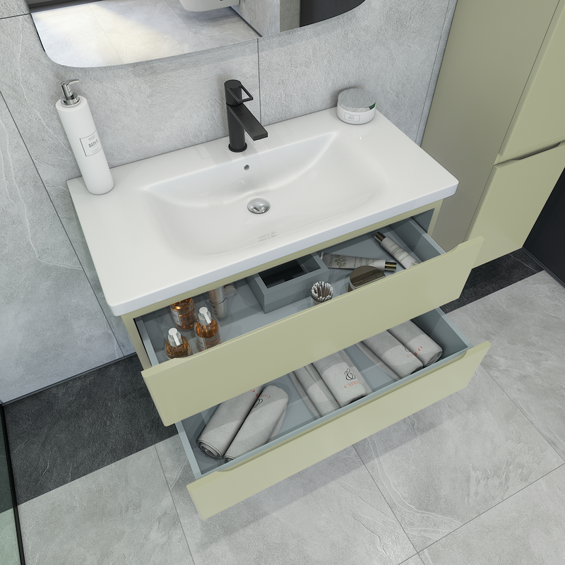 Тумба под раковину без столешницы Caprigo Forte 90 подвесная, фисташка