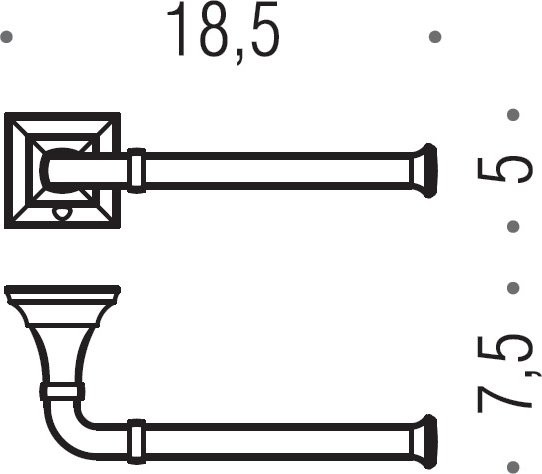 Набор Держатель Colombo Design Portofino B3208D.CR + Ершик B3207.CR-VAN