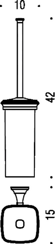 Набор Держатель Colombo Design Portofino B3208D.CR + Ершик B3207.CR-VAN