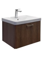 Мебель для ванной комнаты Comforty Ангара 60П подвесная, темно-коричневый дуб