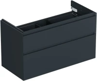 Тумба под раковину со столешницей Allen Brau Infinity 100 2 ящика, матовый антрацит, столешница бежевая